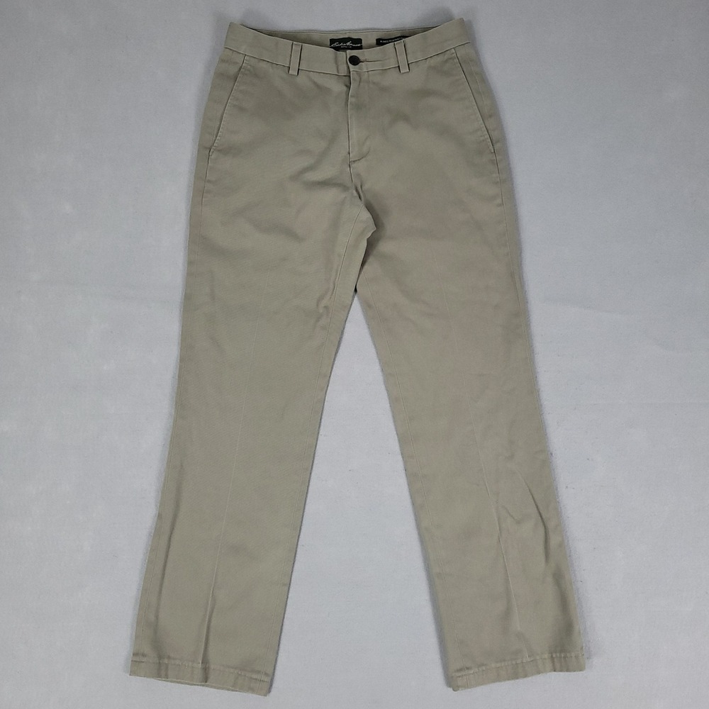 Eddie Bauer Chinos Men's 31x30 Khaki Classic Fit Cotton Wrinkle Resistant Pants